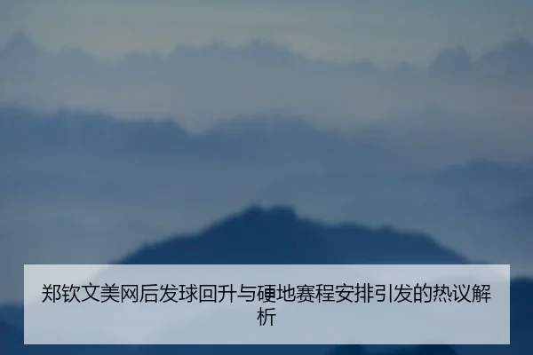 郑钦文美网后发球回升与硬地赛程安排引发的热议解析